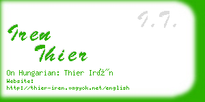 iren thier business card